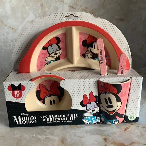 Disney Dining Disney Minnie Mouse Pc Bamboo Fiber Dinnerware